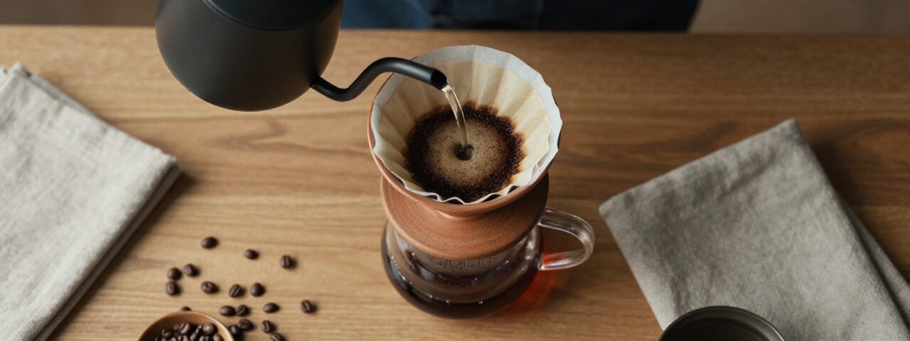 A pour-over in progress